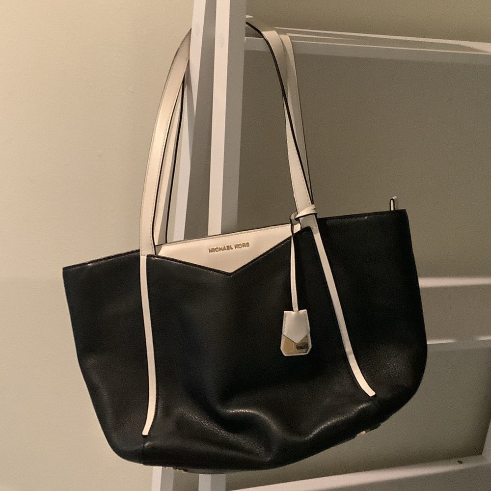 Michael Kors Black and Cream Tote Bag